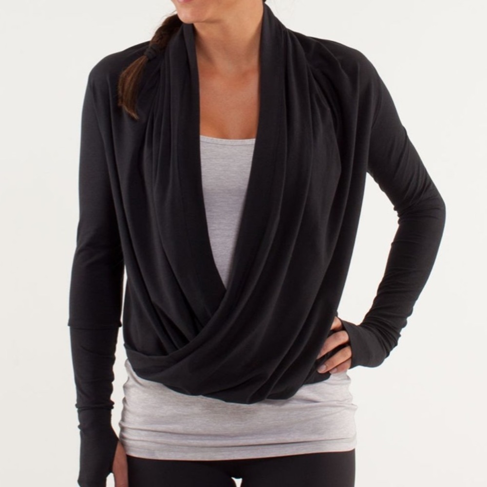 lululemon athletica Black Drape Sweater